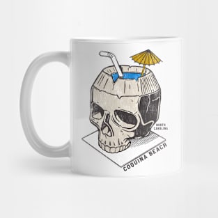 Coquina Beach, NC Summertime Vacationing Skull Drink Mug